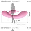 Vibrador de textura suave con masajeador de clitoris y carga USB